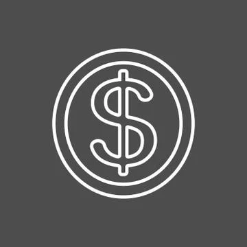 Dollar money icon vector Illustrazione stock