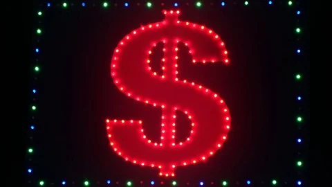 Dollar Money LED Stock Footage 78567542