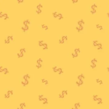 Dollar Money Sign Seamless Pattern Stock Illustration