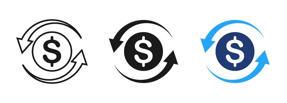 Dollar Money Transfer Concept Vector illustration Illustrazione stock