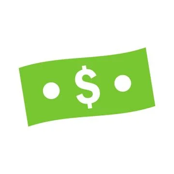 Dollar note banknote icon in simple style on transparent background Stock-Illustration