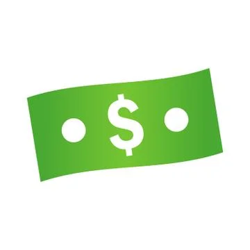 Dollar note banknote icon in simple style on transparent background Stock Illustration