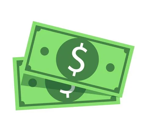 Dollar Notes Currency Flat Icon Illustration Banking Money Payment Concept Stock Illustration