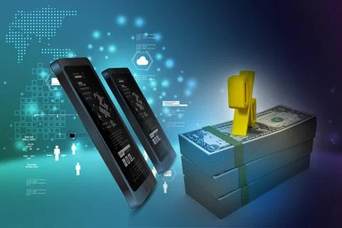 Dollar notes with percentage sign 스톡 일러스트