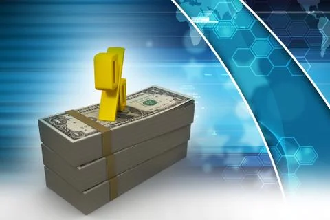 Dollar notes with percentage sign 스톡 일러스트