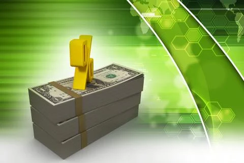 Dollar notes with percentage sign 스톡 일러스트