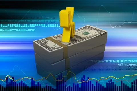 Dollar notes with percentage sign 스톡 일러스트