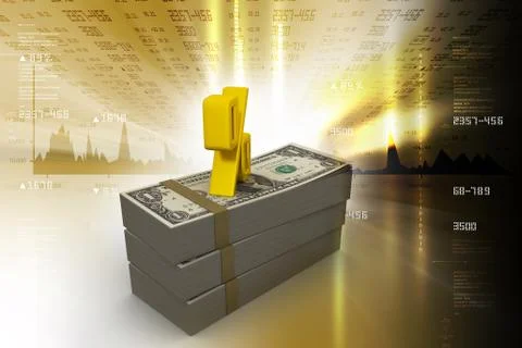 Dollar notes with percentage sign Stock Illustration