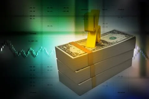 Dollar notes with percentage sign 스톡 일러스트