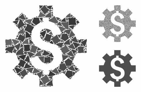 Dollar options Composition Icon of Trembly Elements 스톡 일러스트