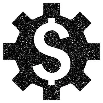 Dollar Options Grainy Texture Icon Illustrazione stock