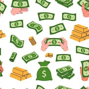 Dollar outline pattern. Business concept. Vector illustration. Stock-Illustration