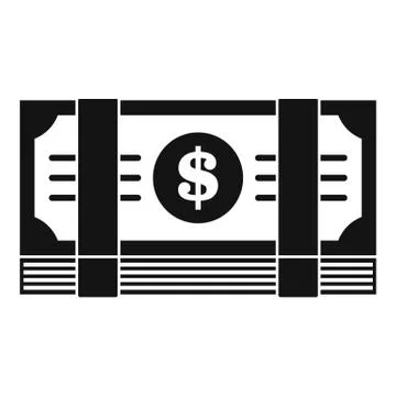 Dollar pack icon, simple style イラスト素材