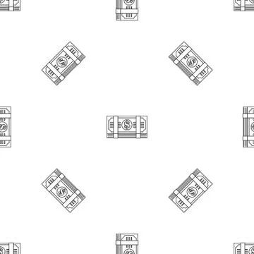 Dollar pack pattern seamless Illustrazione stock