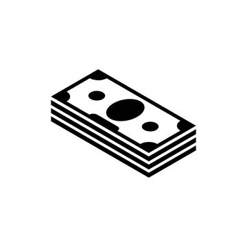 Dollar Pack, Stack Money Cash, Finance. Flat Vector Icon illustration. Simple Stock Illustration