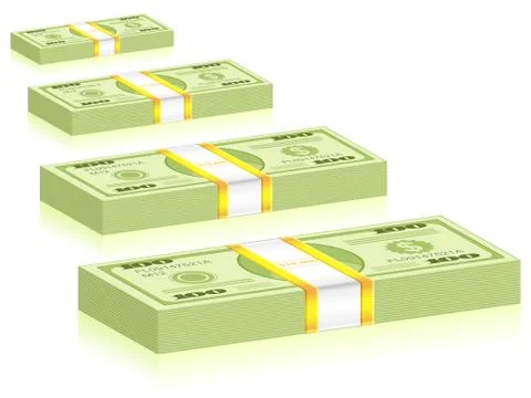 Dollar packs Stock Illustration