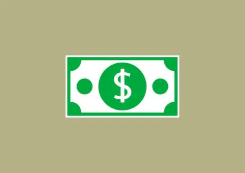 Dollar paper banknote Stock Illustration