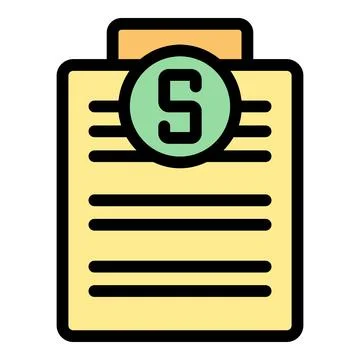 Dollar paper icon vector flat Illustrazione stock