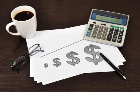 Dollar on paper Stock Photos