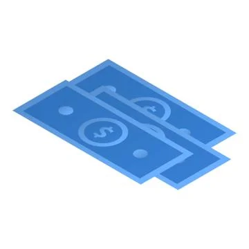 Dollar papers icon, isometric style Stock Illustration