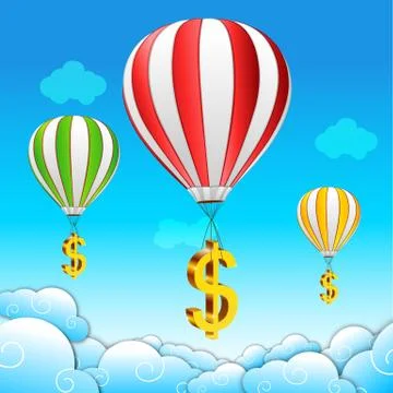 Dollar parachute Illustrazione stock