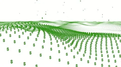 Dollar particles Stock Footage 11516252