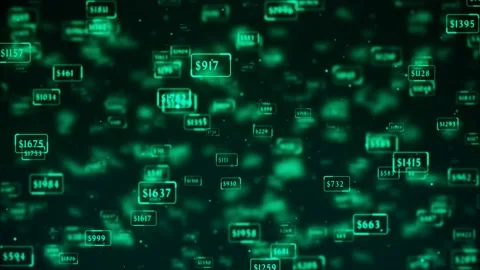 Dollar from particles Stock-Footage 106423920