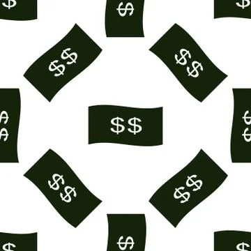 Dollar pattern, seamless background Stock Illustration