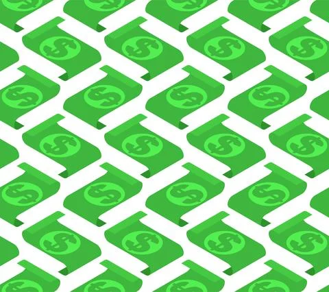 Dollar pattern seamless. Paper money background. Cash texture 库存插图