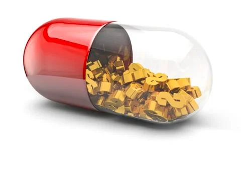 Dollar pill Stock-Illustration