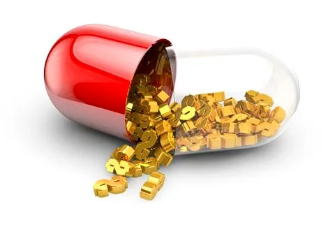 Dollar pill Ilustração Stock