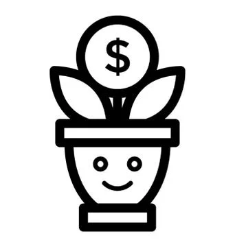Dollar Plant Vector Stock Illustration