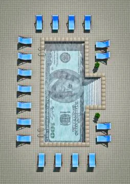 Dollar pool Stock-Illustration