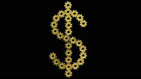 Dollar in prohibition sign Stock Footage 90525201