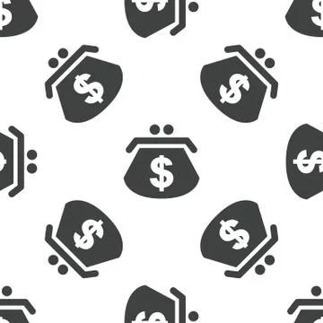 Dollar purse pattern 库存插图