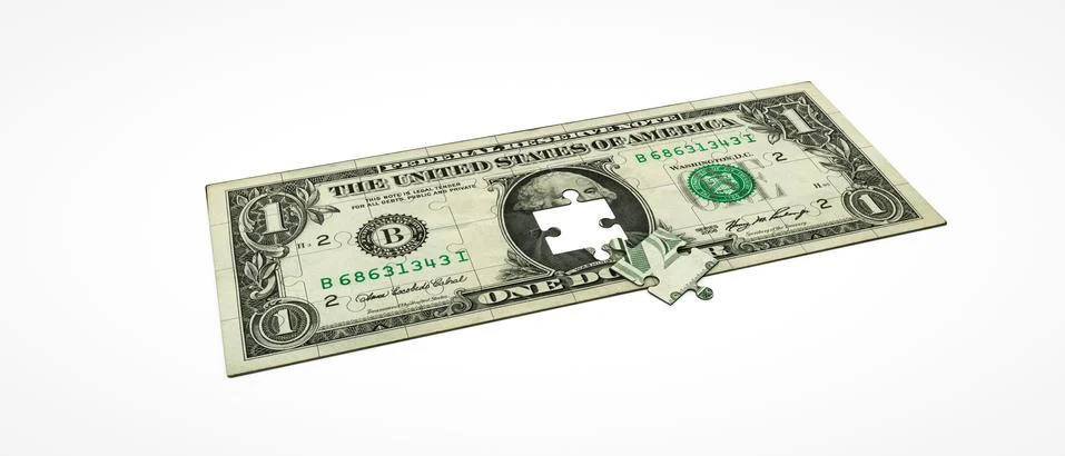 Dollar puzzle Stock Illustration