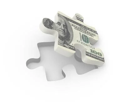 Dollar puzzle Stock Illustration