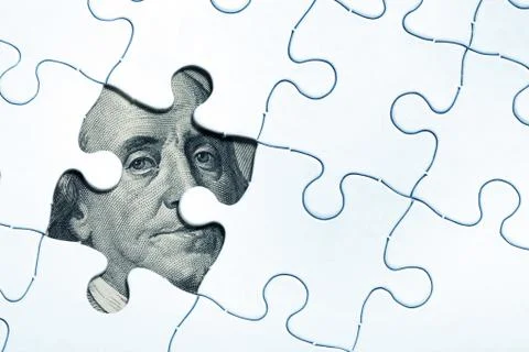 Dollar Puzzle Stockfoto's