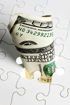 Dollar Puzzle Stock Photos