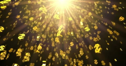 Dollar rain Stock Footage 67246612