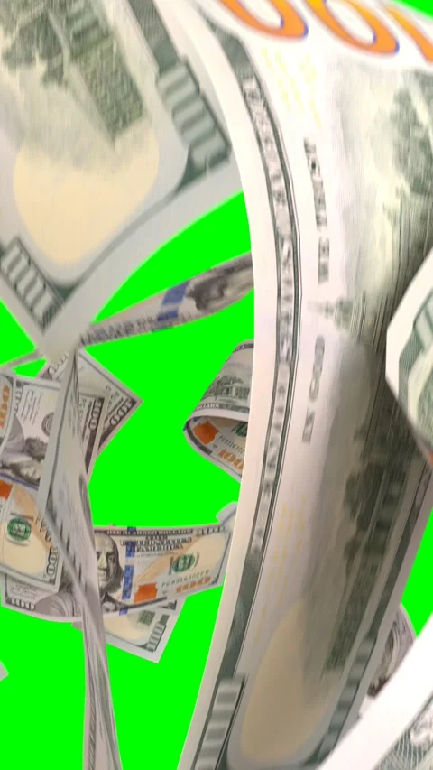 Dollar rain Video stock 296001072