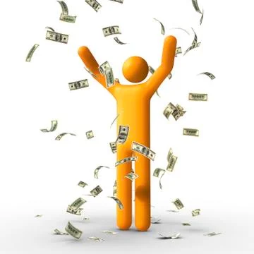 Dollar rain Stock Illustration