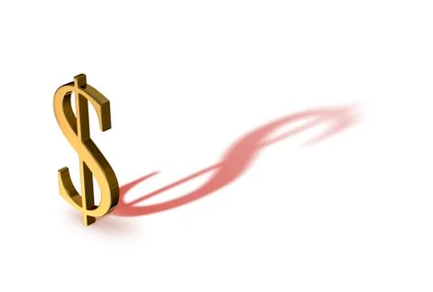 Dollar in the red Stock Illustration
