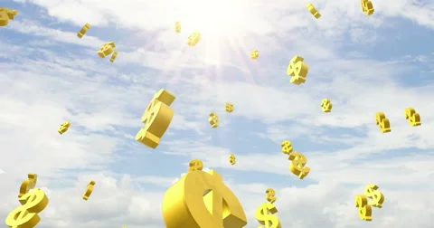 Dollar rise sky 動画素材 67435776