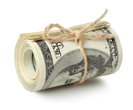 Dollar roll isolated Stock Photos
