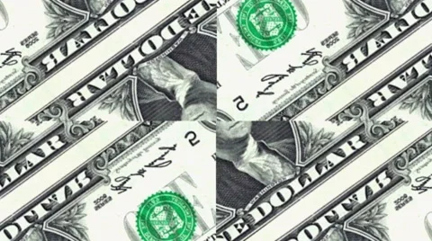 Dollar Running Kaleidoscope Background Stock Footage 64723398