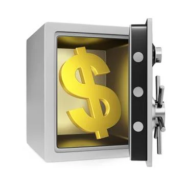 Dollar Safe Stock Illustration