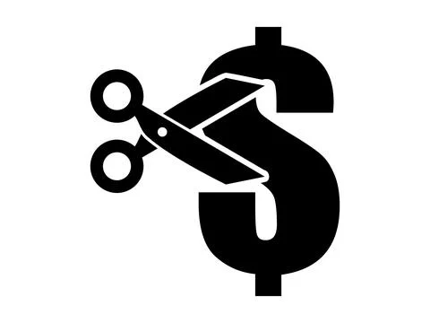 Dollar Scissors Icon Vector Illustration Design Stock Illustration