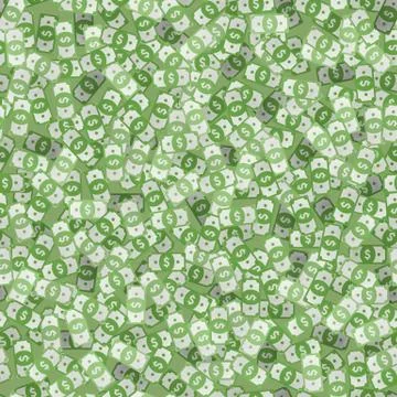 Dollar seamless pattern background. Illustrazione stock