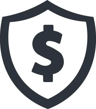 Dollar Security Protection Shield Stock Illustration